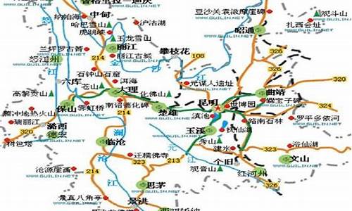 云南旅游路线设计方案手绘_云南旅行线路图